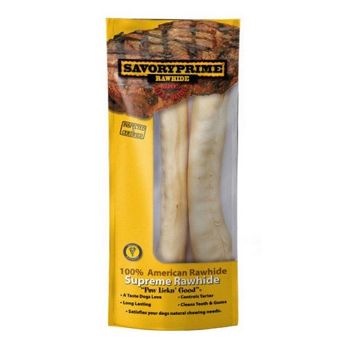 Savory Prime, Supreme Rawhide Retriever Roll Natural, 2 Count / 10 Inches (Log)