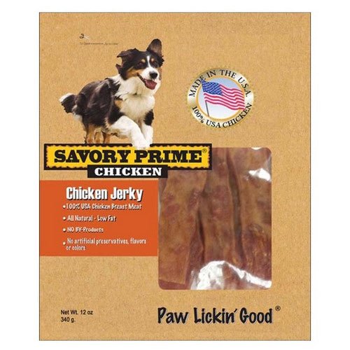 Savory Prime, USA Natural Jerky Dog Treats Chicken, 1 Count / 12 Oz (Strip)