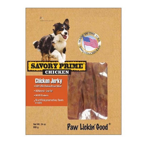 Savory Prime, USA Natural Jerky Dog Treats Chicken, 1 Count / 24 Oz (Strip)