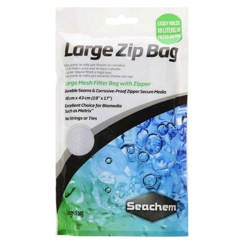 Large Mesh Zip Bag 1 count (19″L x 17″W) by Seachem