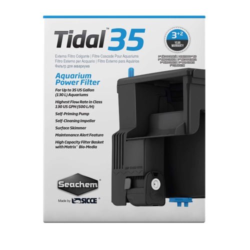 Seachem, Seachem Laboratories Tidal 35 Power Filter, Black, 1 Each/130 GPH