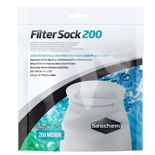 Seachem, Seachem Laboratories Welded Filter Sock with Plastic Collar, White, 1 Each/4In X