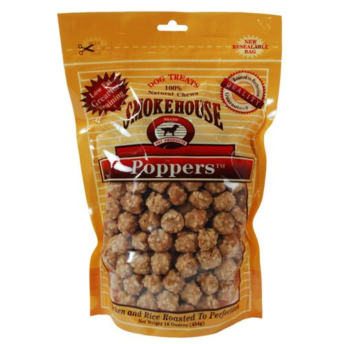 Smokehouse, Chicken Poppers Dog Treat, 1 Each/16 Oz
