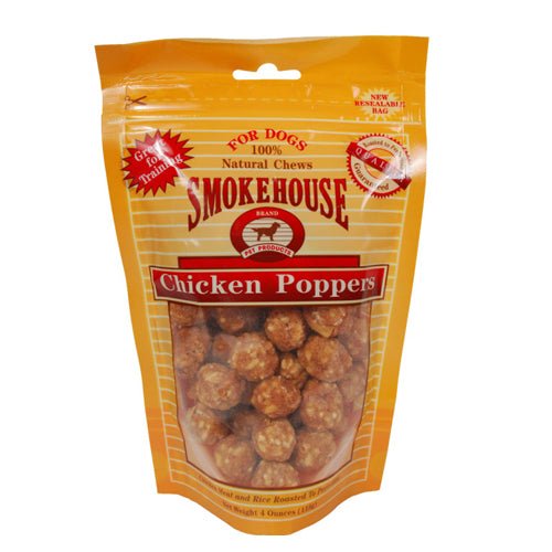 Smokehouse, Chicken Poppers Dog Treat, 1 Each/4 Oz