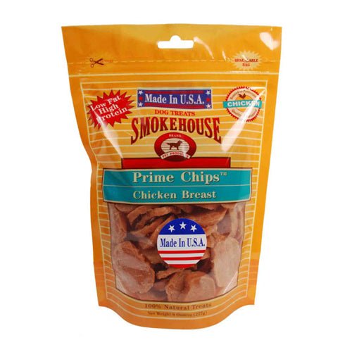 Smokehouse, Prime Chips Dog Treats Chicken Turkey, Chicken, 1 Each/8 Oz