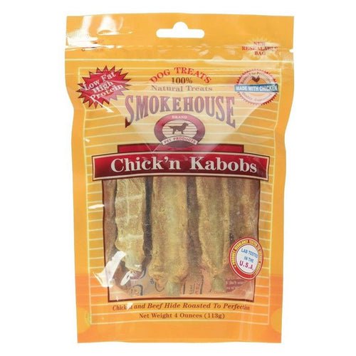 Smokehouse, Smokehouse Chick’n N Kabobs Natural Dog Treat, 4 oz
