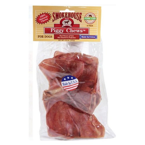 Smokehouse, Smokehouse Piggy Chews All Natural Dog Treat, 6 count