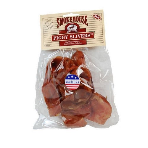 Smokehouse, Smokehouse USA Made Piggy Slivers Dog Chew, 1 Each/5 Pack