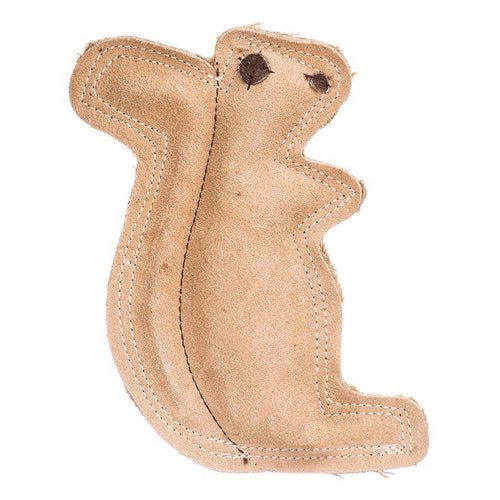 Dura-Fused Leather Squirrel Dog Toy 6.5″ Long x 8″ High by Spot