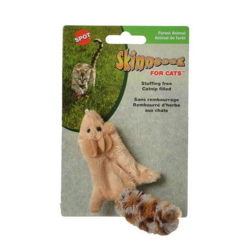 Spot, Skinneeez Squirrel Cat Toy, Squirrel Cat Toy