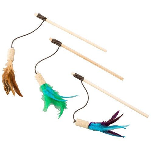 Spot, Spot Cat-Bernet Cork Teaser Wand Cat Toy, Assorted, 1 Each/36 in