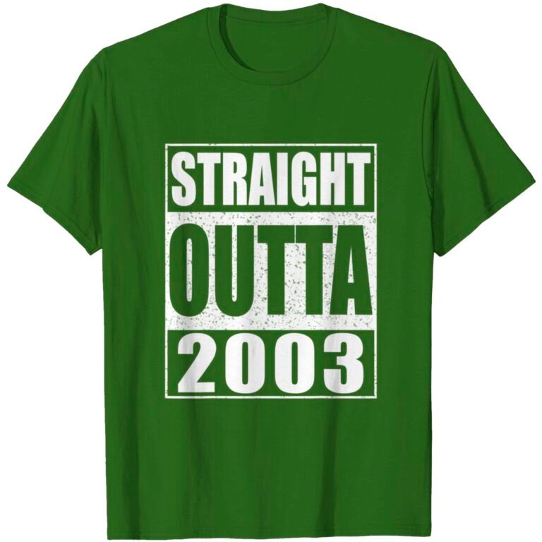 Straight Outta 2003 T-shirt 20th Birthday Gift Shirt T-shirt