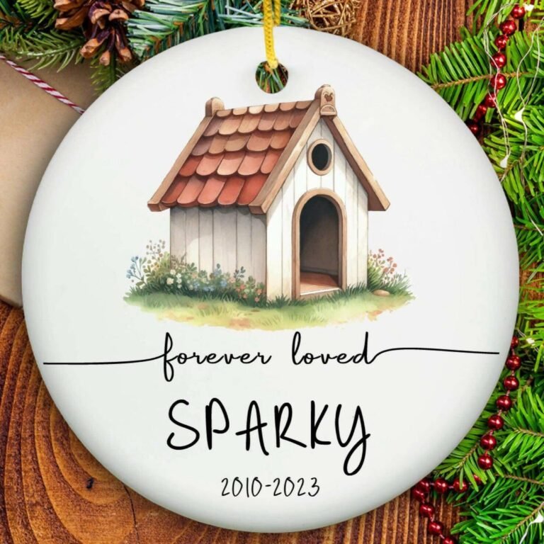 Personalized Dog Ornament – Ceramic