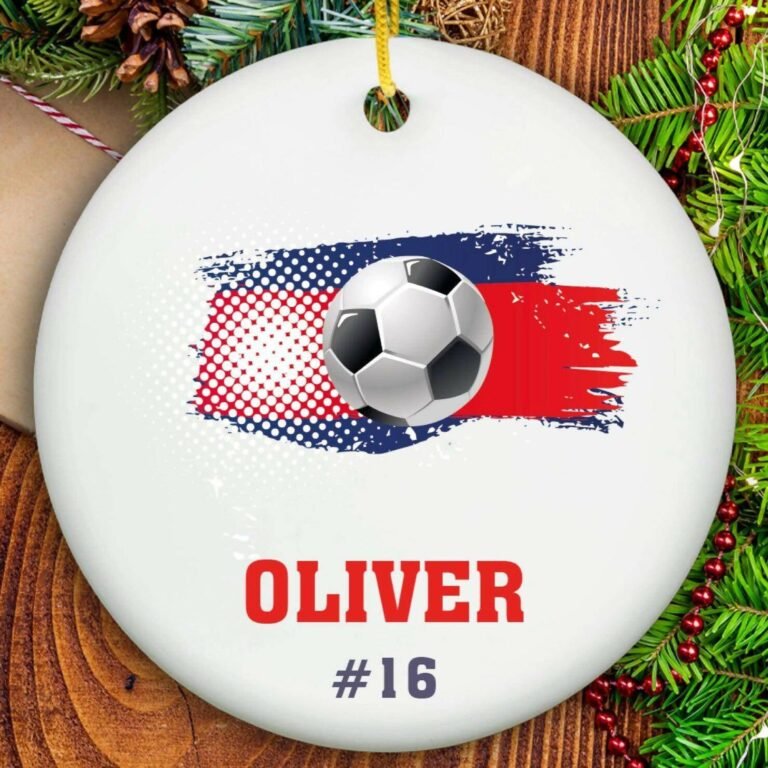 Soccer Ornament – Ceramic