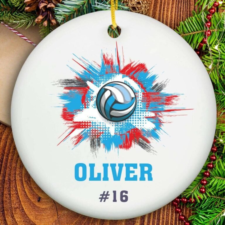 Volleyball Ornament – Ceramic
