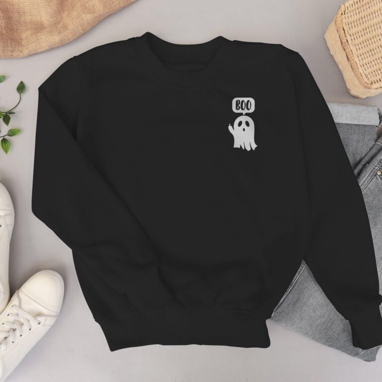 Boo Middle Finger Sweatshirt, Ghost Funny Hoodie, Halloween Ghost Hoodie, Funny Ghost