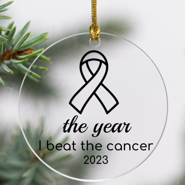 Breast Cancer Survivor Christmas Ornament – Acrylic