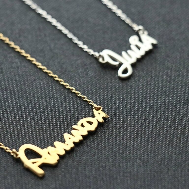 Custom Name Necklace, Personalized Nameplate Necklace, Little Girl Name Necklace