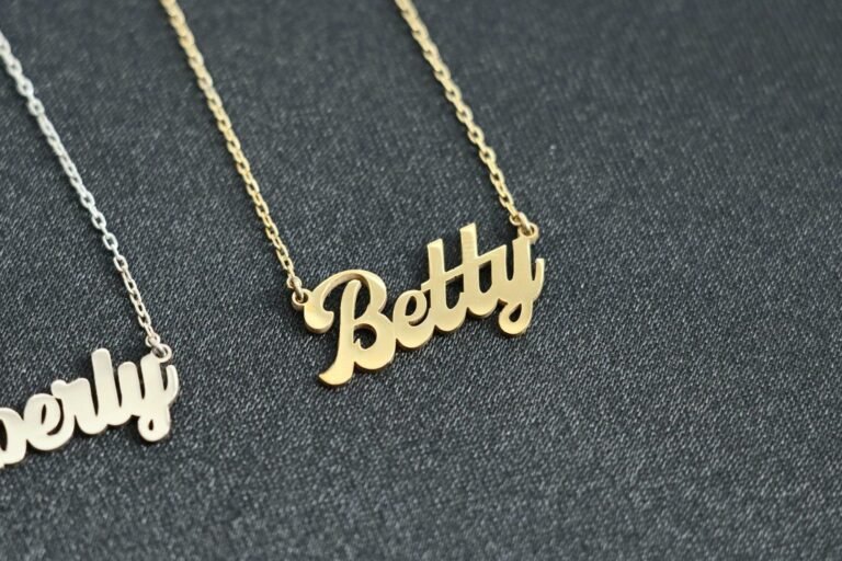 Dainty Script Name Necklace, Name Necklace, Mother’s Day Gift, Gold Name Necklace