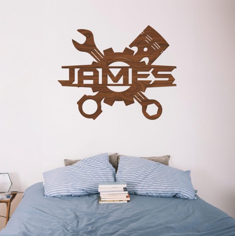 Garage Wood Name Sign