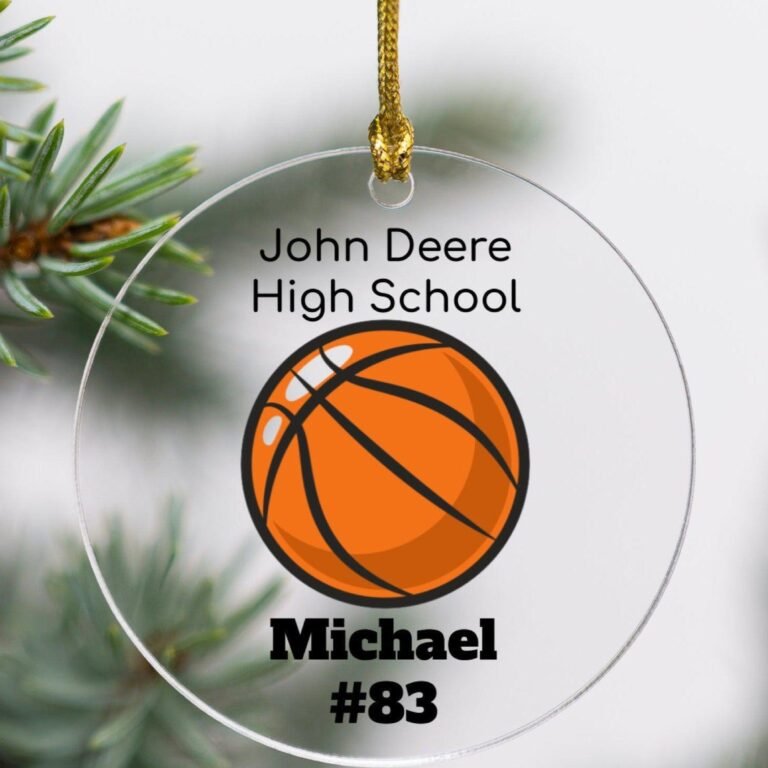 Personalized Basketball Ornament – Acrylic