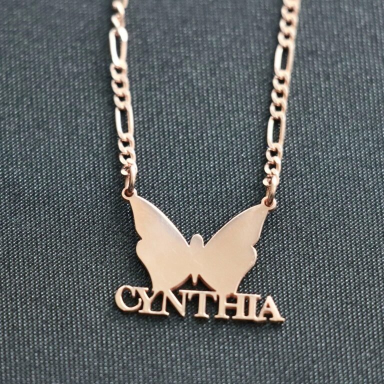Personalized Butterfly Necklace , Dainty Butterfly Necklace , Animal Insect Necklace
