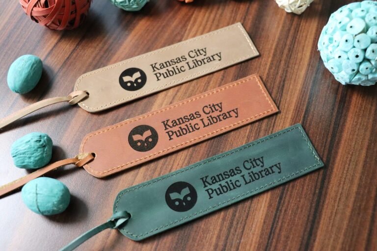 Personalized Leather Bookmark for Library Members and Staff , Real Leather, Same Day