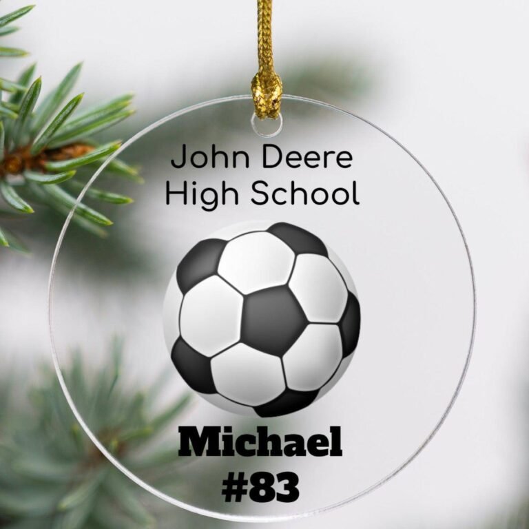 Personalized Soccer Ornament – Acrylic