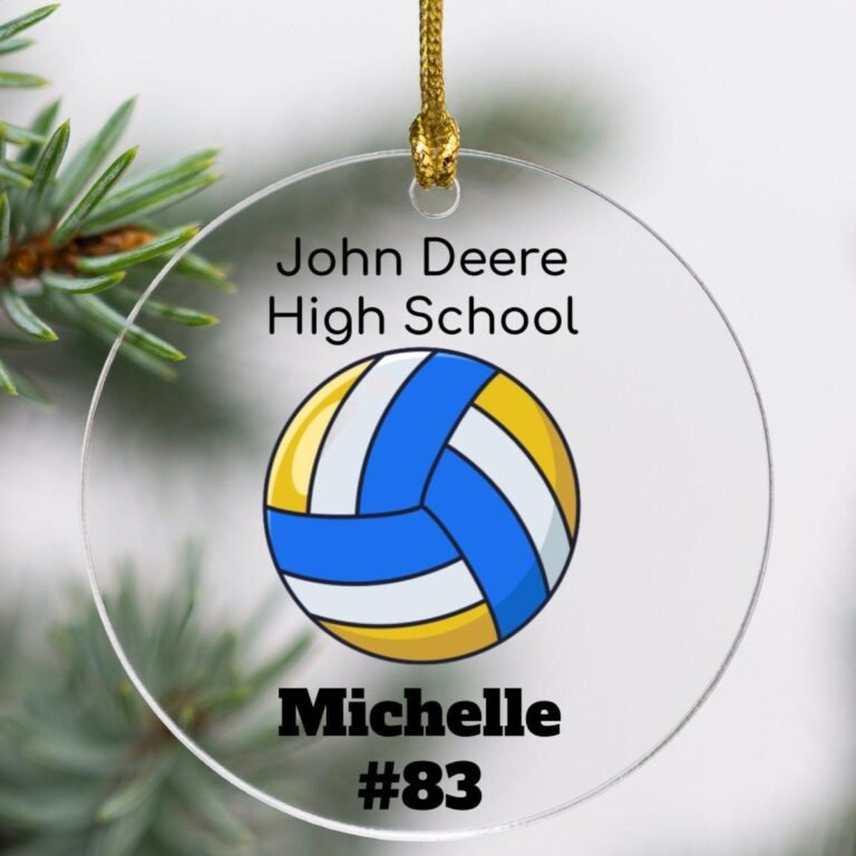 Personalized Volleyball Ornament – Acrylic