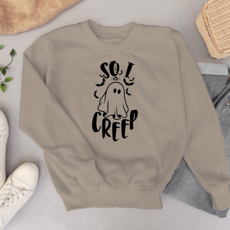So I Creep Halloween Sweatshirt, Halloween Hoodie, Halloween sweat Gift, Funny Halloween