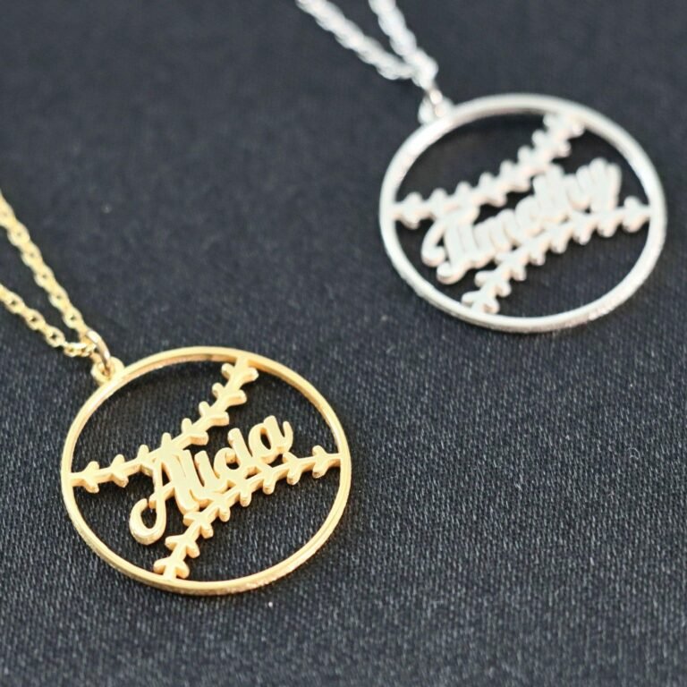 Softball Necklace, Softball Team Gifts, Softball Senior Night Gifts, Personalized