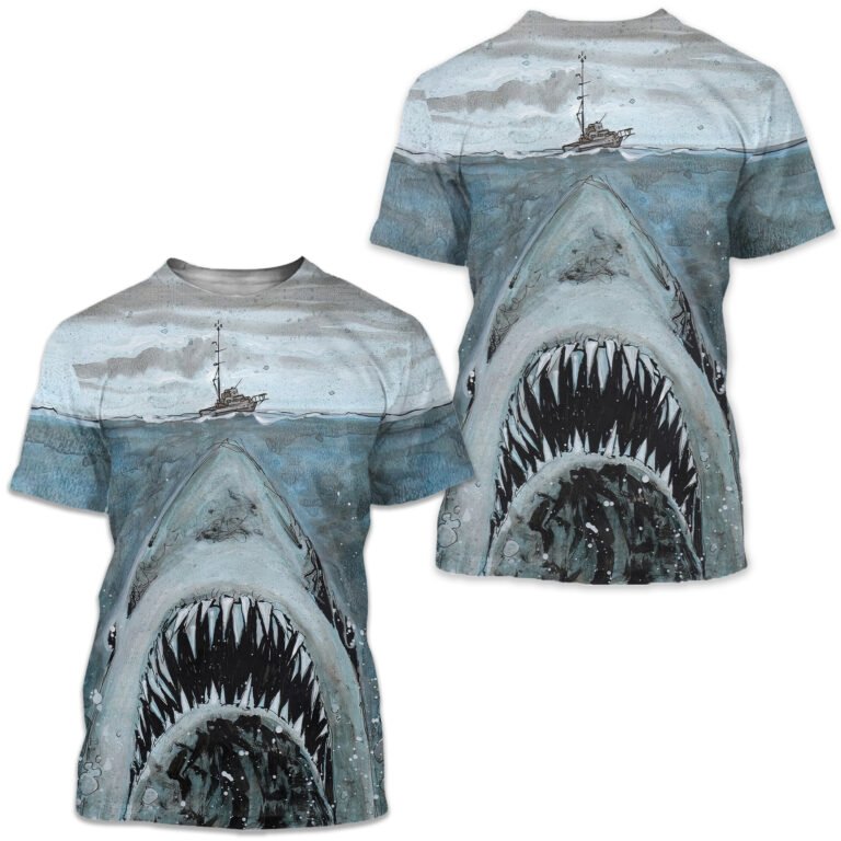 Tee Shirt 3d Graphic Shark Print Short Sleeve Daily Tops Casual