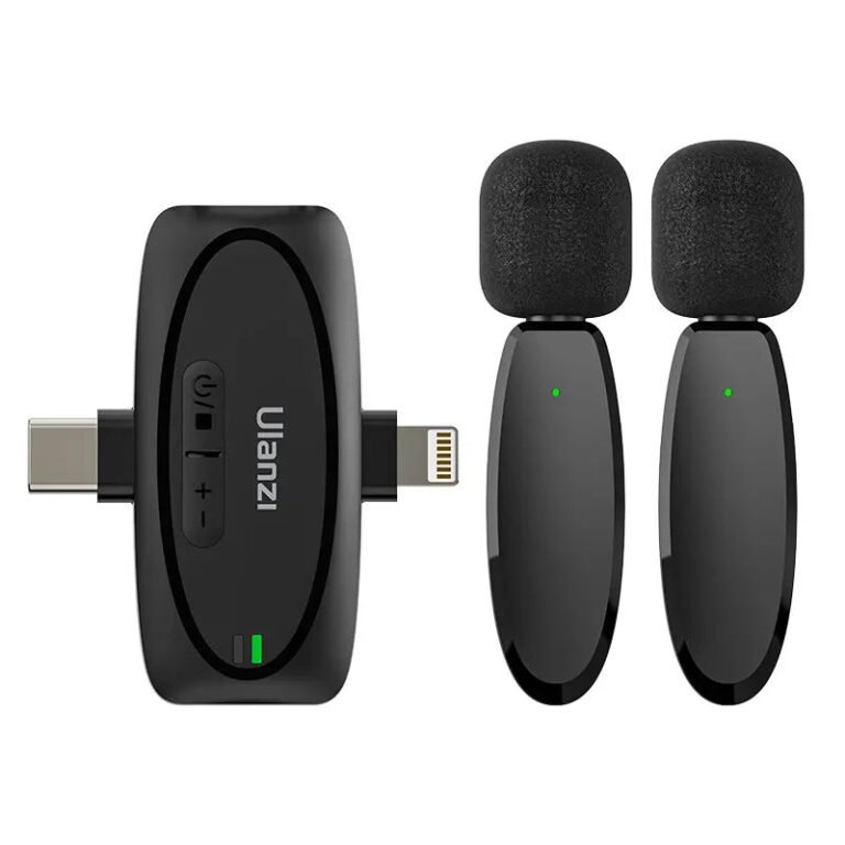 Ulanzi V6 3-in-1 Plug-Play Drahtloses Lavalier-Mikrofon für iPhone/Android/Tablet/Kamera