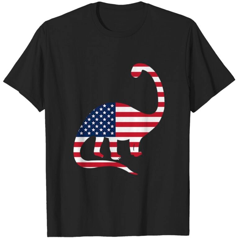 Usa Dinosaur American Flag 4th Of July Gift Toddler Infant Kids T-shirt
