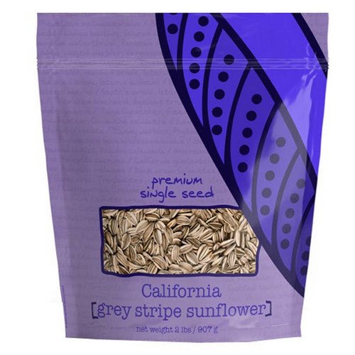 Volkman Seed Company, Premium Single Seed California Grey Stripe Sunflower Bird Food, 2