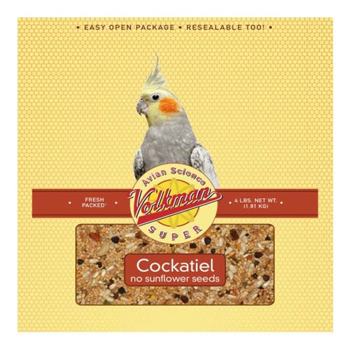 Volkman Seed Company, Volkman Seed Company Avian Science Super Cockatiel Bird Treat — Without Sunflower 1 Each 4 Lb