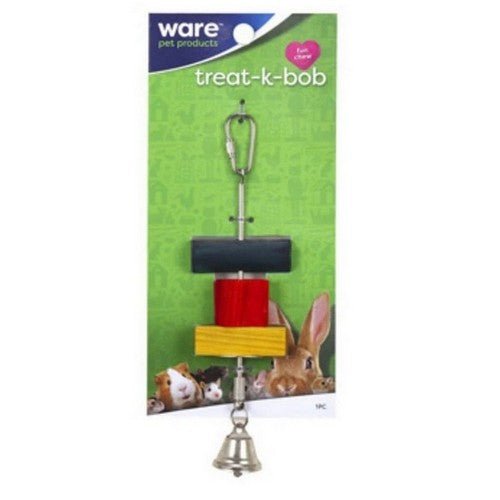 Ware Manufacturing, Treat-K-Bob With Bell Small Animal Chew, 2 Count