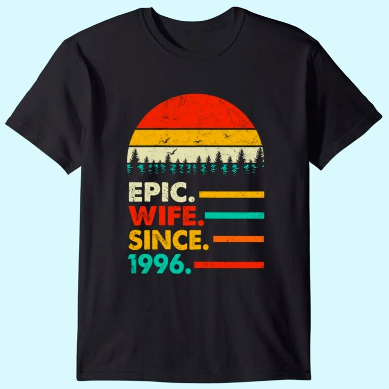 Womens 25th Wedding Anniversary Gift Epic Wife Since 1996 T-shirt