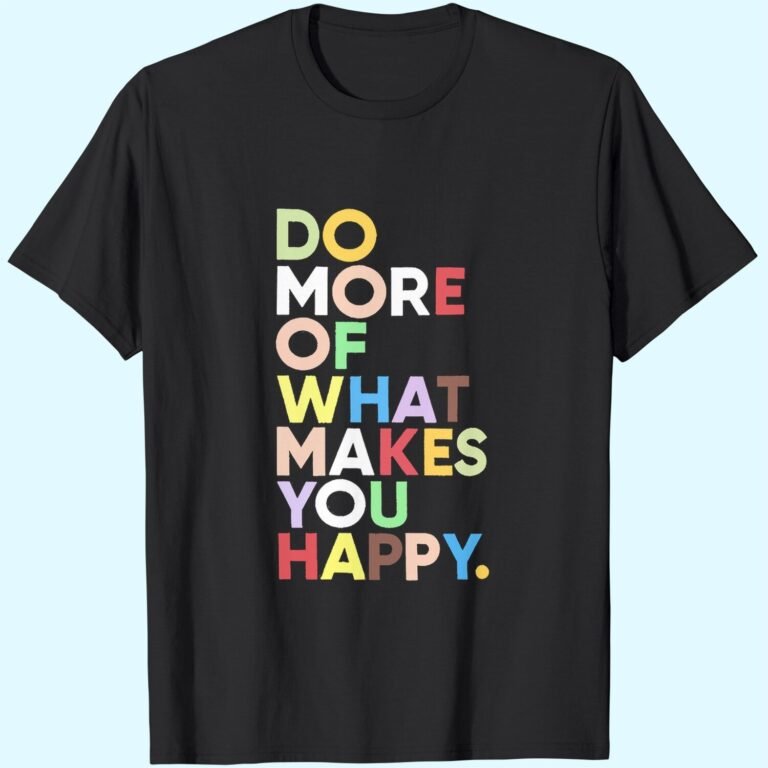 Women’s Fun Happy Graphic Tees Cute Short Sleeve Letter Printed T-shirts Top
