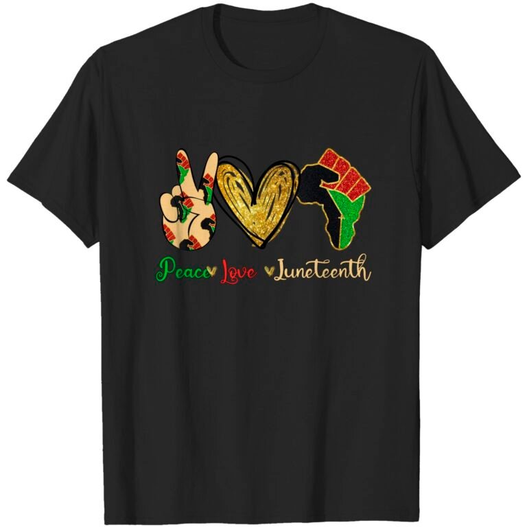 Women’s T-shirt Peace Love Juneteenth