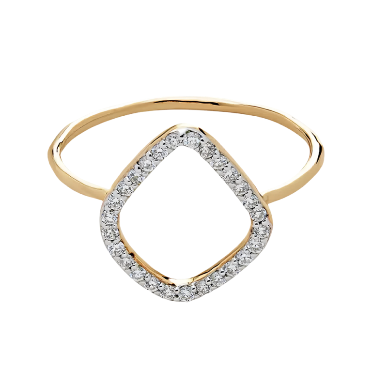 10K Gold 0.16 CT.T.W. Diamond Kite Wedding Band D Color VVS Clarity