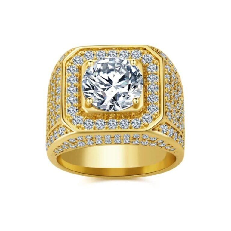 10K Gold 2 CT Moissanite Wedding Ring for Men