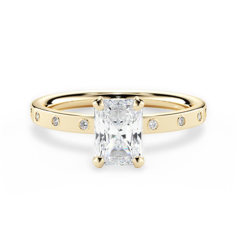 10K Gold Princess Moissanite Wedding Ring