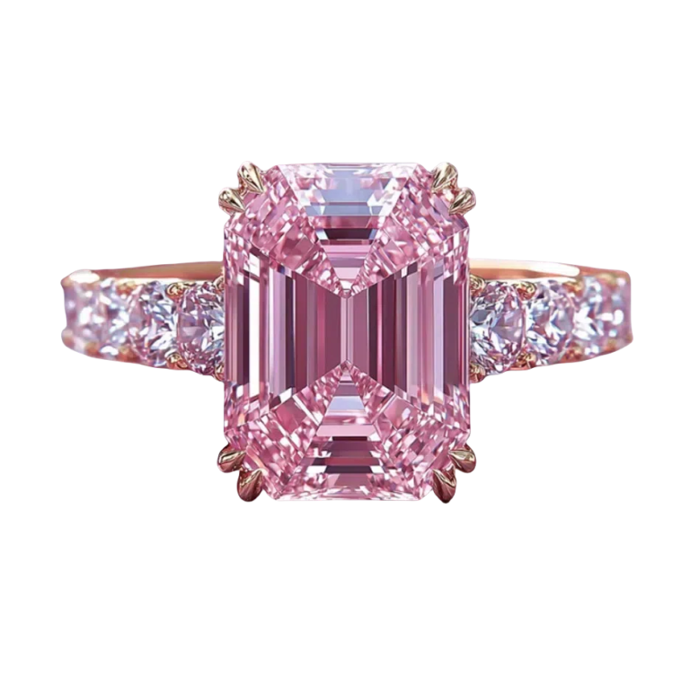 10K Rose Gold 3 CT.T.W. Emerald Cut Moissanite Engagement Band
