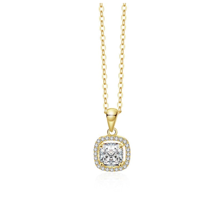 14K Gold 1.25CT Lab Created Diamond Pendant Necklace