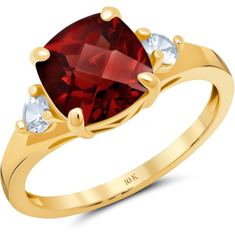 14K Gold 3 CT Cushion Cut Custom Engagement Ring Gemstone Rings for Women