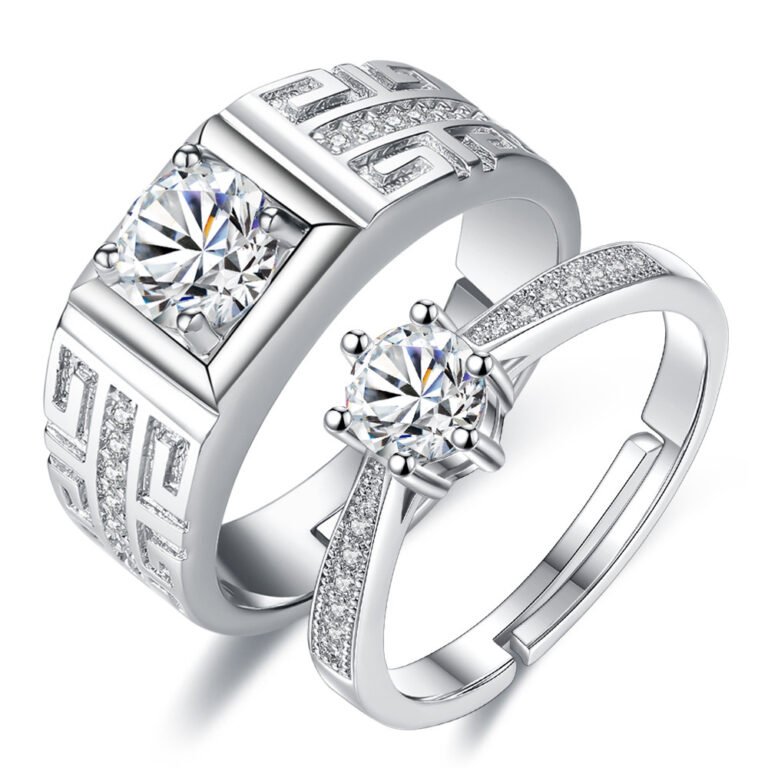 14K White Gold Round Cut Lab Created Diamond Custom Rings 3EX IGI Certified