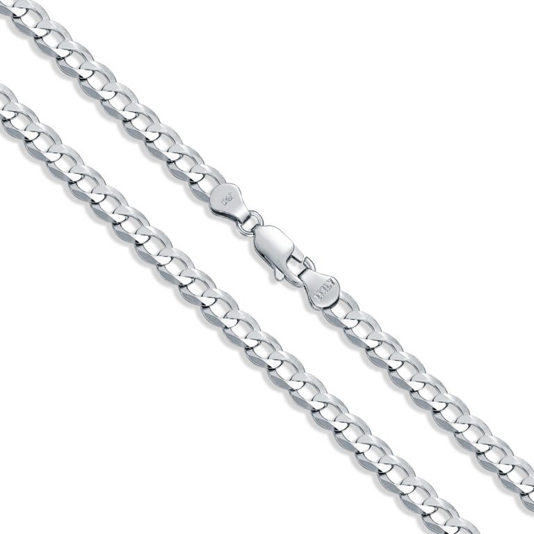 925 Sterling Silver Cuban Chain for Men Women 3mm 16″ 18″ 20″ 22″ 24″ 26″ Inch