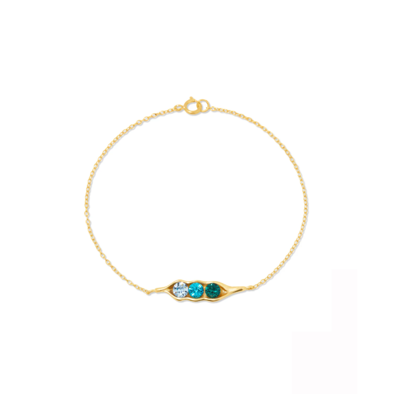 Gold Vermeil Personalized Birthstone Charm Bracelet