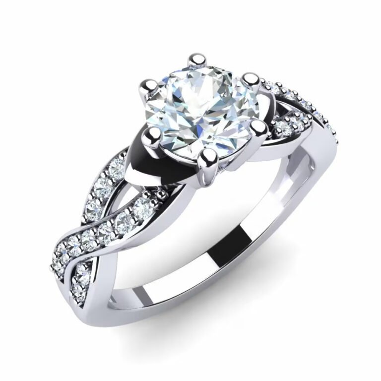 Sterling Silver Moissanite Custom Engagement Ring